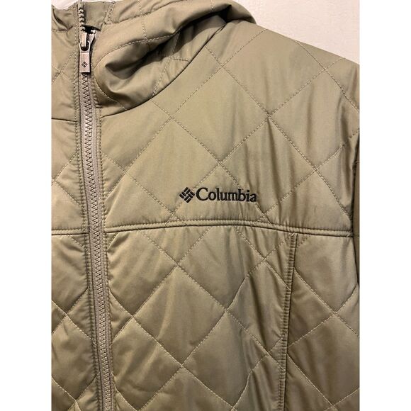 Columbia Green Quilter Full Zip Hoodie Jacket Coat Women's Size XL - Picture 6 of 11
